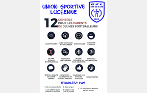 AUX PARENTS DE JEUNES FOOTBALLERS