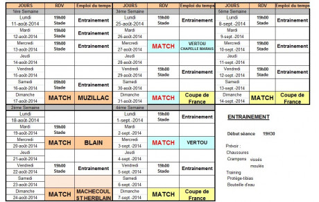 Programme Préparation 2014