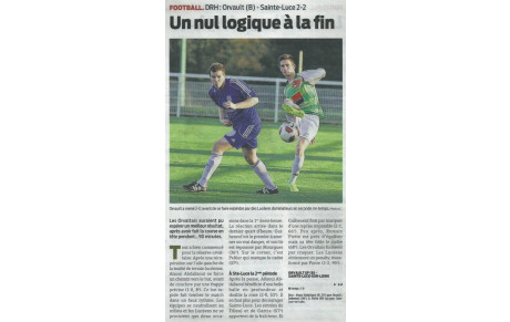 Article de Presse OF du match Orvault SF - USL A