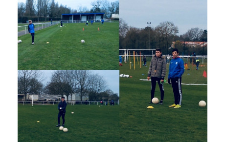 Les U14 avec les U8-U9 👍