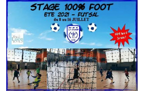 Stage 100% foot - Eté 2021 - FUTSAL