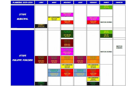PLANNING ENTRAINEMENTS 2023-2024
