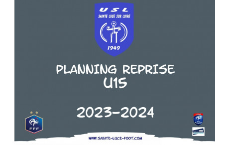 PLANNING REPRISE U15