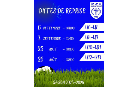 PROGRAMME DE REPRISE - ECOLE DE FOOT